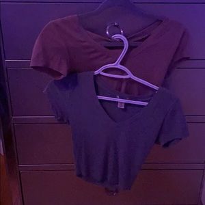 2 crop shirts